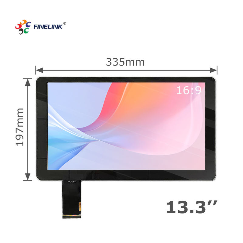 Anpassbar 13,3 Zoll IP65 Wasserdicht Touchscreen 10-Punkte-Touch mit USB/RS232/IIC Schnittstelle