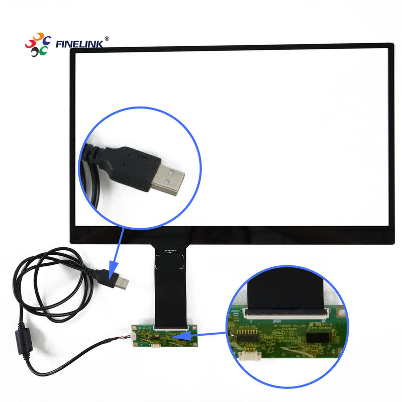 FINELINK OEM/ODM 15,6 Zoll maßgeschneiderter PCAP Touchscreen mit 350 cd/m2 Helligkeit