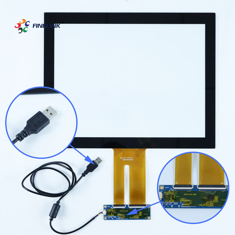 15-Zoll-Industrial Custom Glass Sensor USB EETI 10 Punkte Staubdicht Projektiertes Kapazitives Touchscreen-Panel Überlagerung