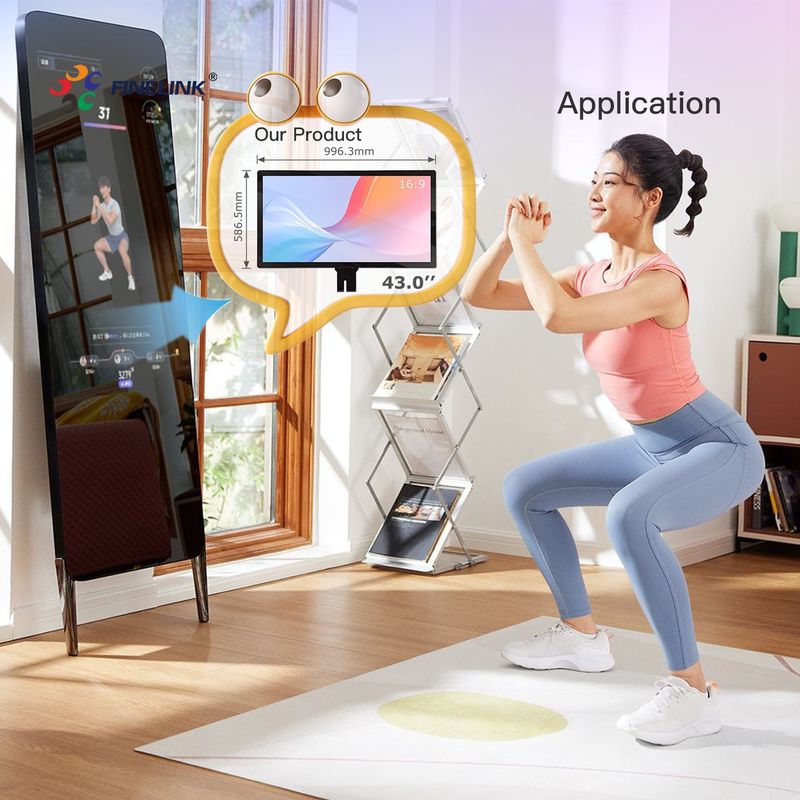 Großes Touch-Panel 43 Zoll PCAP G G für Business Fitness Mirror EETI/ILIEK/SIS Lösung