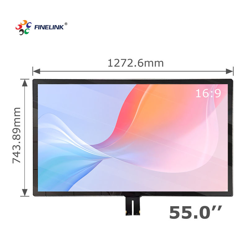 Multi Point Touch 55 Zoll G G Touch Panel mit großem LCD und Glasglas FPC IC