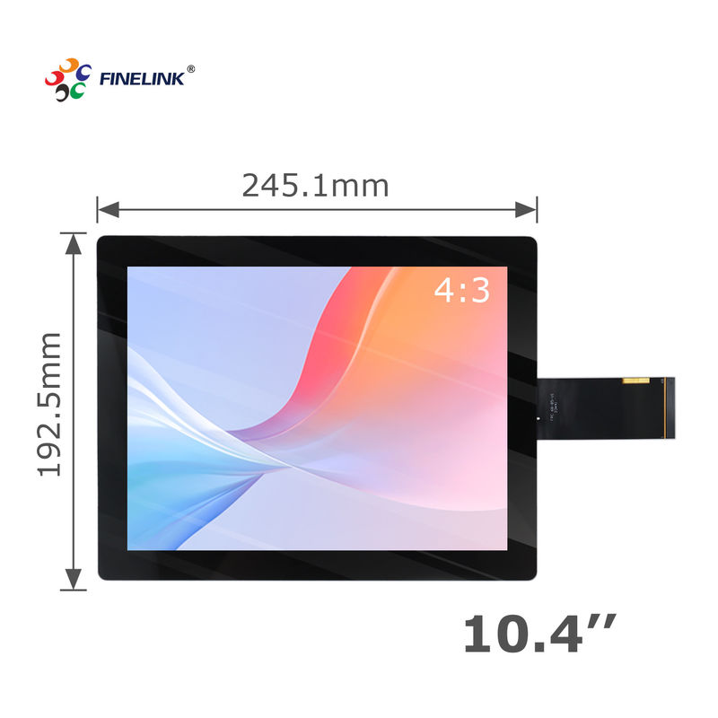 Anpassbares 10,4 Zoll Pcap Glas-Touch-Panel für Monitor Wasserdichtes IIC/USB-Interface