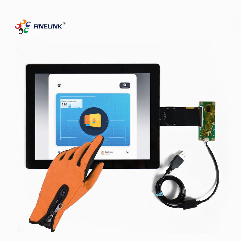 POS-Maschine Berührungsbildschirm Komponente 10,4 Zoll Handschuhe Multi-Touch-kapazitiver Berührungsbildschirm-Panel mit Steuerung und USB